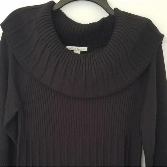KENNETH COLE | Black Cowl Neck Sweater - Picture 1 of 4
